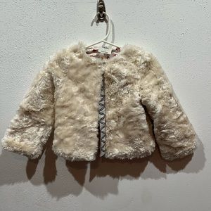 Faux fur girls jacket